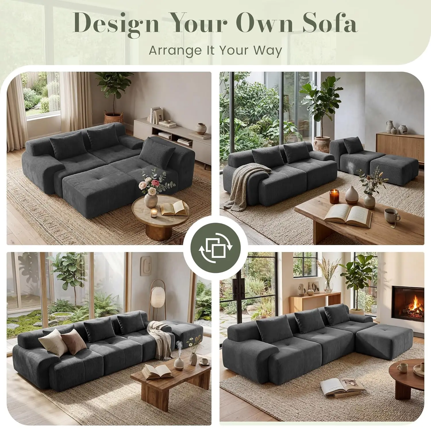 MAL 108" U-Shaped Cloud Couch - Image 2
