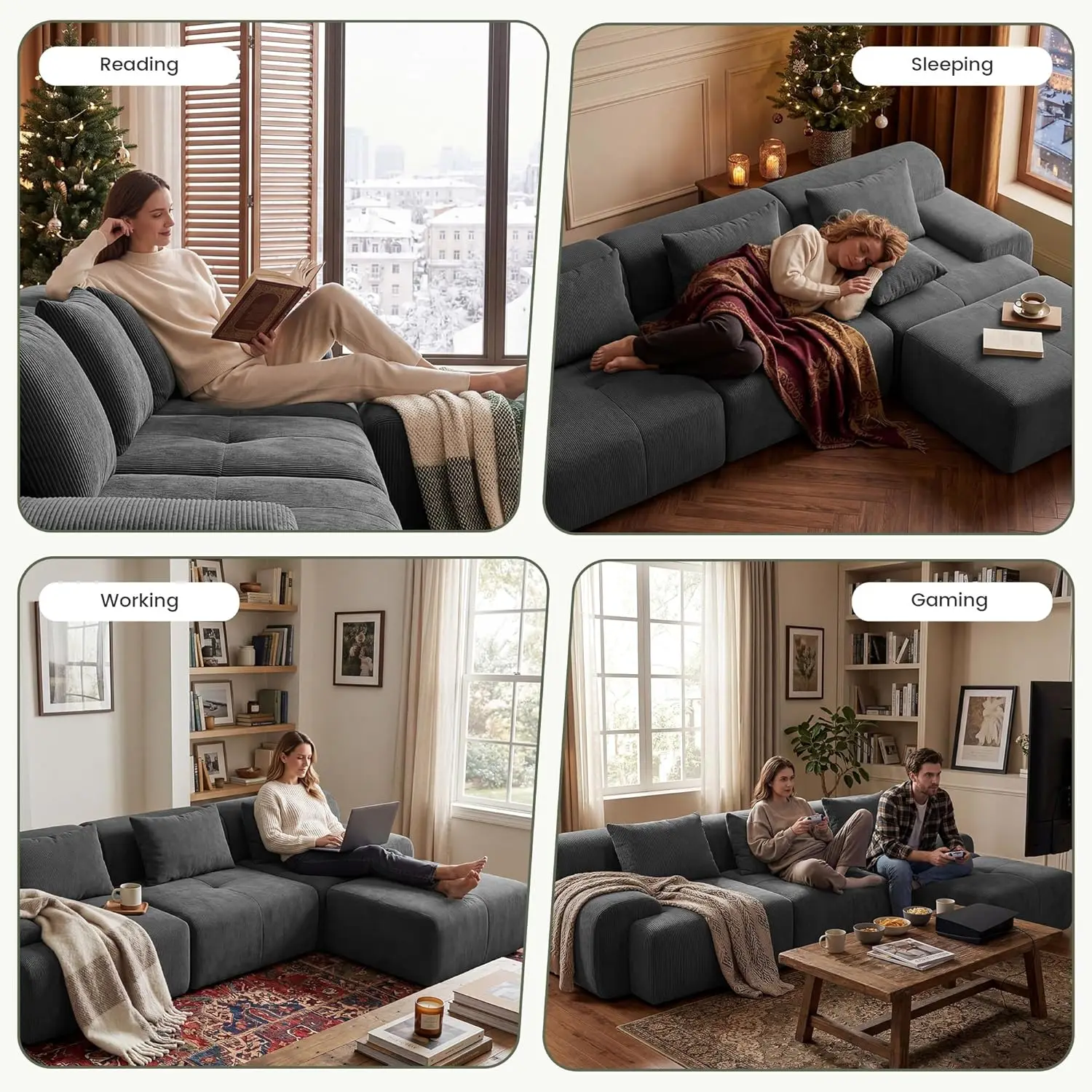 MAL 108" U-Shaped Cloud Couch - Image 3